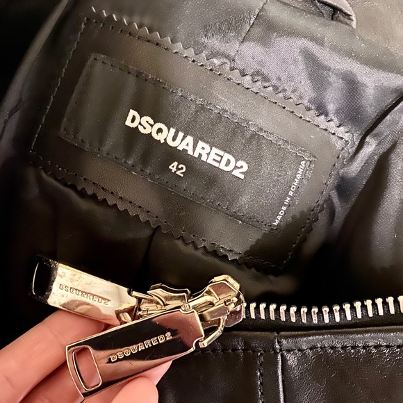 $4,370 USD⚫️ DSQUARED2 ⚫️Leather Biker Jacket EU42 - Picture 3 of 7
